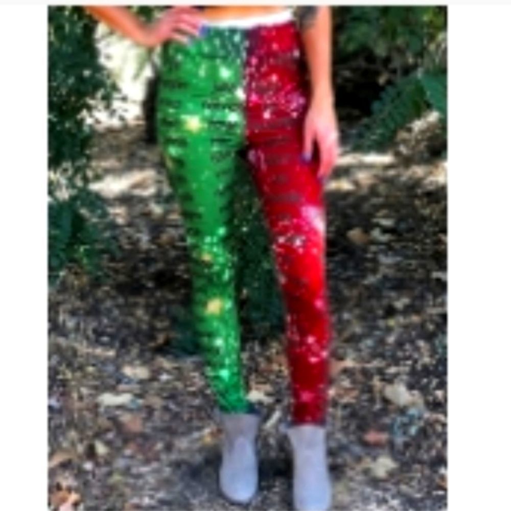 3/$20 One Size Jr's leggings (3-9) Christmas Naughty/Nice List